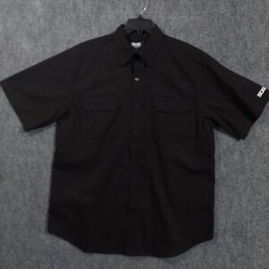 SOG Tactical Shirt Mens Large Black Short Sleeve Button Front Vented‎ Outdoor